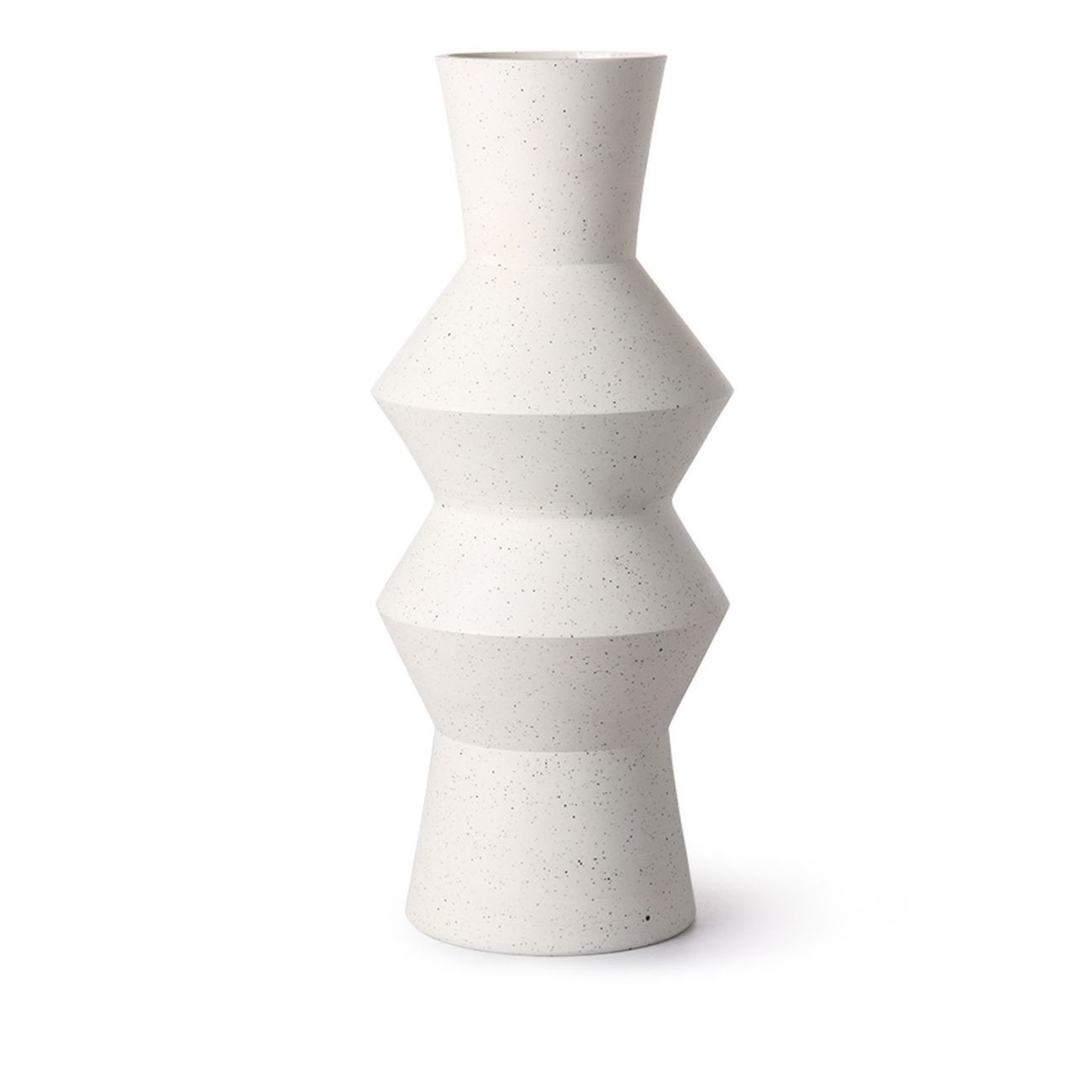 HK living speckled clay Vase angular Blumenvase - L