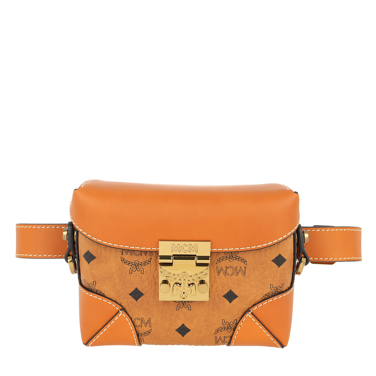 MCM Gürteltasche - Soft Berlin Visetos Belt Bag Small Cognac - in cognac - für Damen