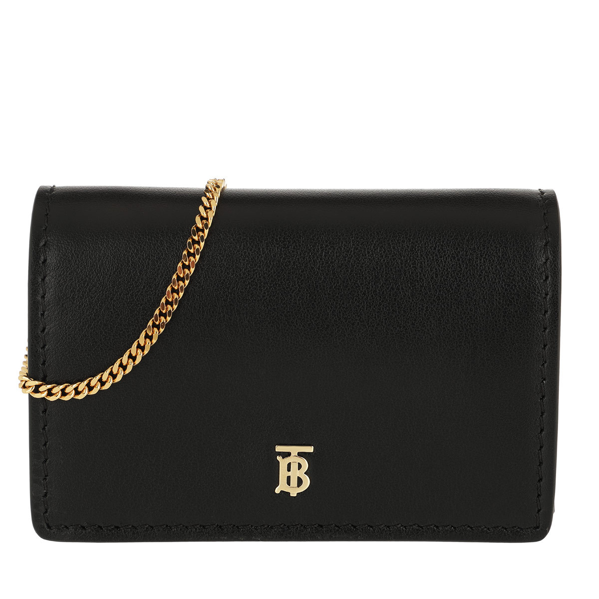 Burberry Umhängetasche - Mini Chain Bag Leather Black - in schwarz - für Damen