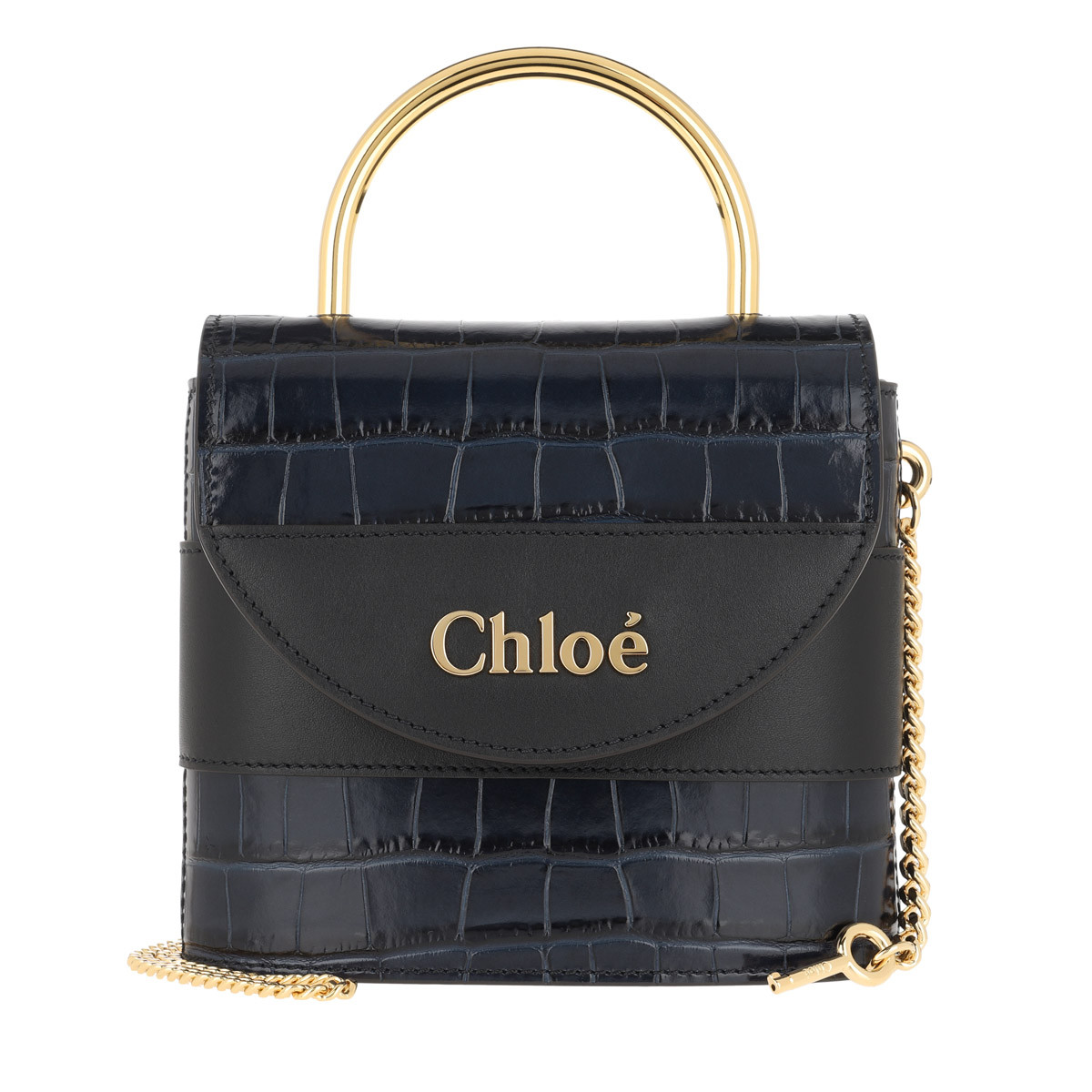 Chloé Umhängetasche - Aby Shoulder Bag Leather Full Blue - in blau - für Damen