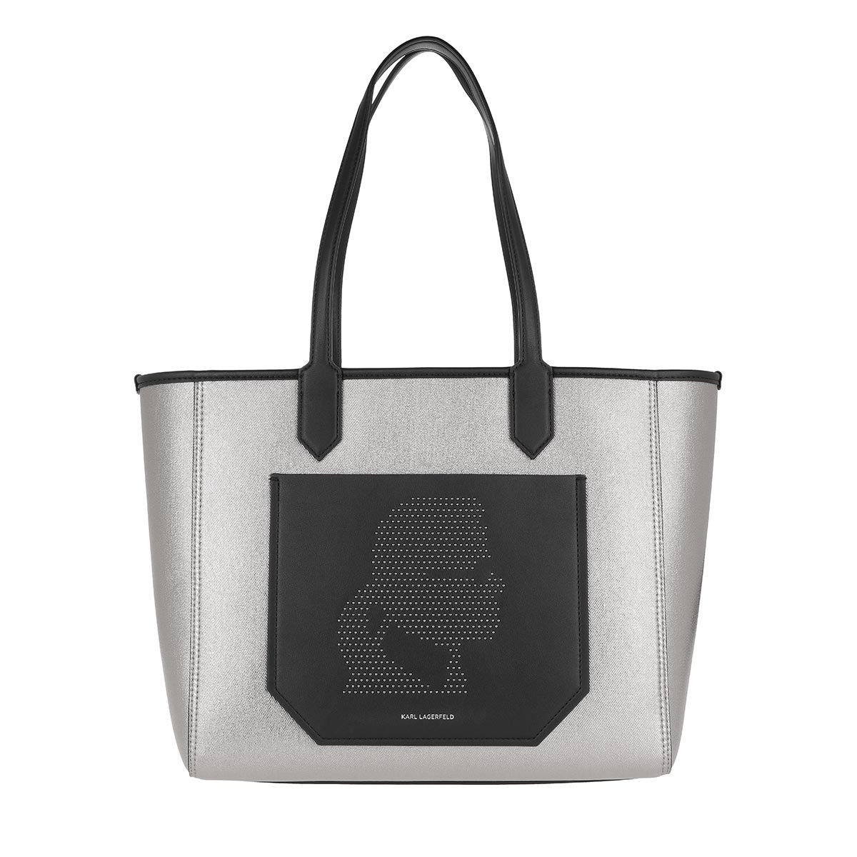 Karl Lagerfeld Shopper - Journey Tote Nylon Metallic Black - in grau - für Damen