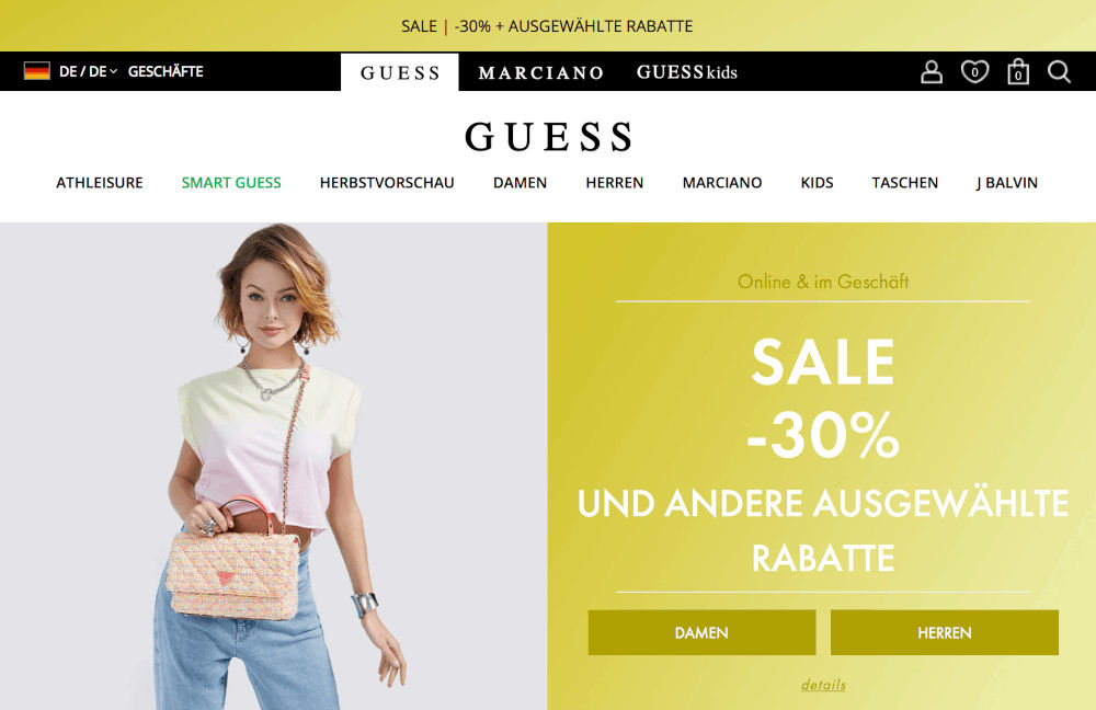 guess outlet website