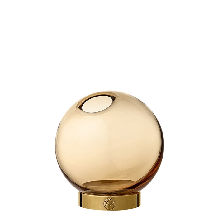 Aytm Globe Vase mini Bernstein/Gold
