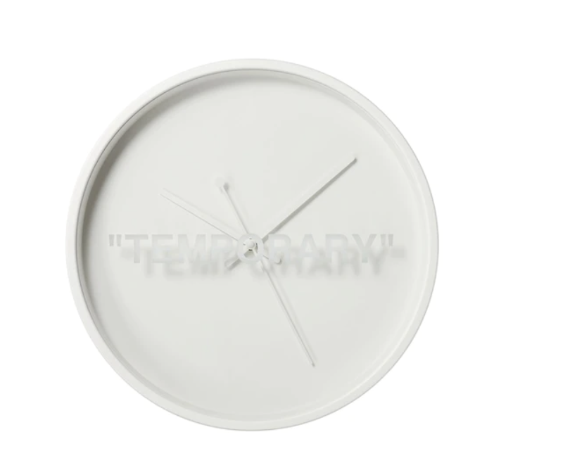 Virgil-Abloh-x-IKEA-MARKERAD-TEMPORARY-Wall-Clock-White Virgil Abloh x IKEA MARKERAD "TEMPORARY" Wall Clock White
