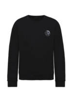 DIESEL Herren Sweatshirt - Rundhals-Sweater, Pullover, Logo, Schwarz, XS