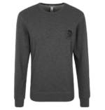 DIESEL Herren Sweatshirt - Rundhals-Sweater, Pullover, Logo, Grau, L
