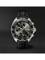 TAG Heuer - Formula 1 x Senna Chronograph 44mm Stainless Steel and Leather Watch, Ref. No. CAZ201B.FC6487 - Men - Black