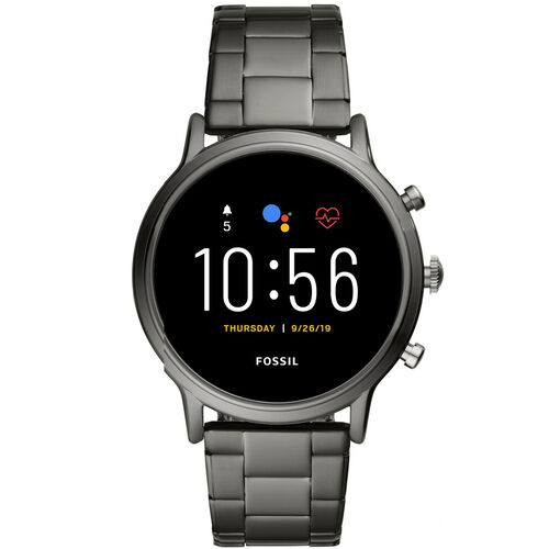 Fossil Herren Touchscreen Smartwatch Carlyle HR "FTW4024", dunkelgrau