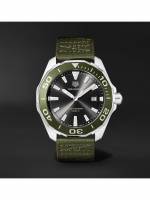 TAG Heuer - Aquaracer 43mm Stainless Steel and NATO Webbing Watch, Ref. No. WAY101L.FC8222 - Men - Green