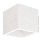 home24 Spot Light LED-Wandleuchte Block I Glühlampe Modern Weiß Keramik 1-flammig G9 13x13x13 cm (BxHxT)