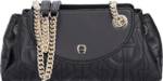 AIGNER, La Piega Umhängetasche Leder 24 Cm in schwarz, Umhängetaschen für Damen