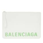 Balenciaga Clutches - Logo Clutch Leather - in weiß - für Damen