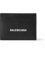 Balenciaga - Logo-Print Full-Grain Leather Cardholder - Men - Black
