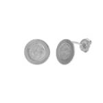 CELESTA Paar Ohrstecker "925 Silber Ohrring", strukturierte und glänzende Oberflächenseite