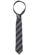 ETERNA Krawatte, Seide, gestreift, 7,5 cm, für Herren, schwarz