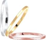 Elli, Ring Set Basic Stacking Trend Tricolor 925 Silber in gold, Schmuck für Damen