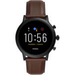 Fossil Herren Touchscreen Smartwatch Carlyle HR "FTW4026", dunkelbraun