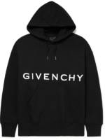 Givenchy - Logo-Embroidered Cotton-Jersey Hoodie - Men - Black - XL