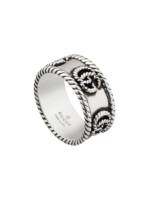 Gucci Texturierter Ring mit GG - Silber