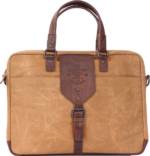 PRESLY & SUN, Notebooktasche Caelen Mit Stylishen Lederdetails in beige, Businesstaschen für Herren
