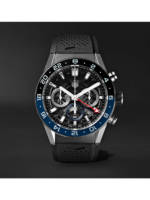 TAG Heuer - Carrera GMT Automatic Chronograph 45mm Stainless Steel and Rubber Watch, Ref. No. CBG2A1Z.FT6157 - Men - Black