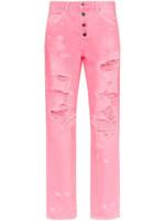 AMIRI Gerade Jeans mit hohem Bund - Rosa
