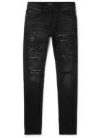 AMIRI - Skinny-Fit Distressed Stretch-Denim Jeans - Men - Black - UK/US 34