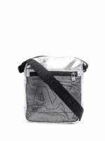 Armani Exchange metallic logo messenger bag - Grau