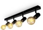 B.K.Licht LED Deckenspots, LED Vintage Deckenlampe Retro Deckenleuchte schwarz Industrie E27