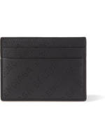 Balenciaga - Logo-Perforated Leather Cardholder - Men - Black