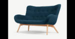 Doris 2-Sitzer Sofa, Shetlandblau - MADE.com