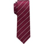 ETERNA Krawatte, Seide, Streifen, 6 cm, für Herren, dunkelrot/eisblau