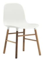 Form Stuhl / Stuhlbeine aus Nussbaum - Normann Copenhagen - Weiß/Holz natur