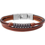 Fossil Herren Armband Vintage Casual "JF03128040", Leder, braun, keine Angabe