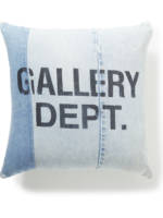 Gallery Dept. - Logo-Print Denim Pillow - Men - Blue