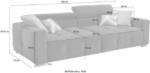 Jockenhöfer Gruppe Big-Sofa, mit Wellenfederung für einen angenehmen Sitzkomfort und mehrfach verstellbare Kopfstützen
