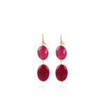 LOTT.gioielli Ohrringe - Earrings Quartz Oval Framed Cherry - in gold - für Damen