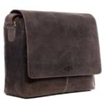 SID & VAIN Messenger Bag "SPENCER XL", Laptoptasche 15 Zoll Herren echt Leder Vintage braun