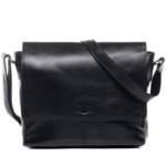 SID & VAIN Messenger Bag "SPENCER XL", Umhängetasche Laptoptasche 15 Zoll Herren echt Leder schwarz