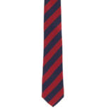 Seidensticker Krawatte, Seide, Blockstreifen, 7 cm, für Herren, dunkelrot/marine