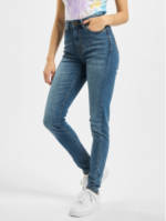 Urban Classics Frauen High Waist Jeans Ladies Skinny High Waist in blau