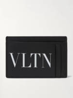 Valentino - Valentino Garavani Logo-Print Leather Cardholder - Men - Black
