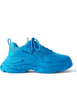 Balenciaga - Triple S Mesh and Faux Leather Sneakers - Men - Blue - 39