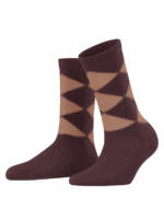 Burlington Soft Argyle Damen Socken, 36-41, Rot, Argyle, 27028-810001