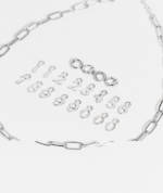 ASOS DESIGN - Silberfarbenes, individuell gestaltbares Halskettenset mit Zahlen-Anhängern