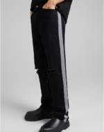 Bershka - Baggy-Jeans im Stil der 90er in Schwarz mit Zierrissen