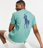 Polo Ralph Lauren x ASOS - Exclusive Collab - Grünes T-Shirt in Designer-Kooperation mit Polospielerlogo am Rücken