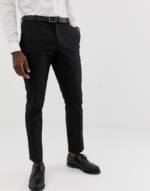Selected Homme - Schwarze Stretch-Anzugshose in schlanker Passform