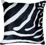 Trendline Fellkissen "Dekokissen Big Zebra", wohnliches Deko Zierkissen, eckig, 45x45 cm, handgefertigt, echtes Rinderfell, Zebra-Optik, Naturprodukt - daher ist jedes Kissen ein Einzelstück, Wohnzimmer