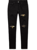 AMIRI - MX1 Panelled Distressed Skinny Jeans - Men - Black - UK/US 28